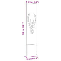 Produktbild för Trädgårds integritetsskärm Rostig 32 x 140 cm cortenstål