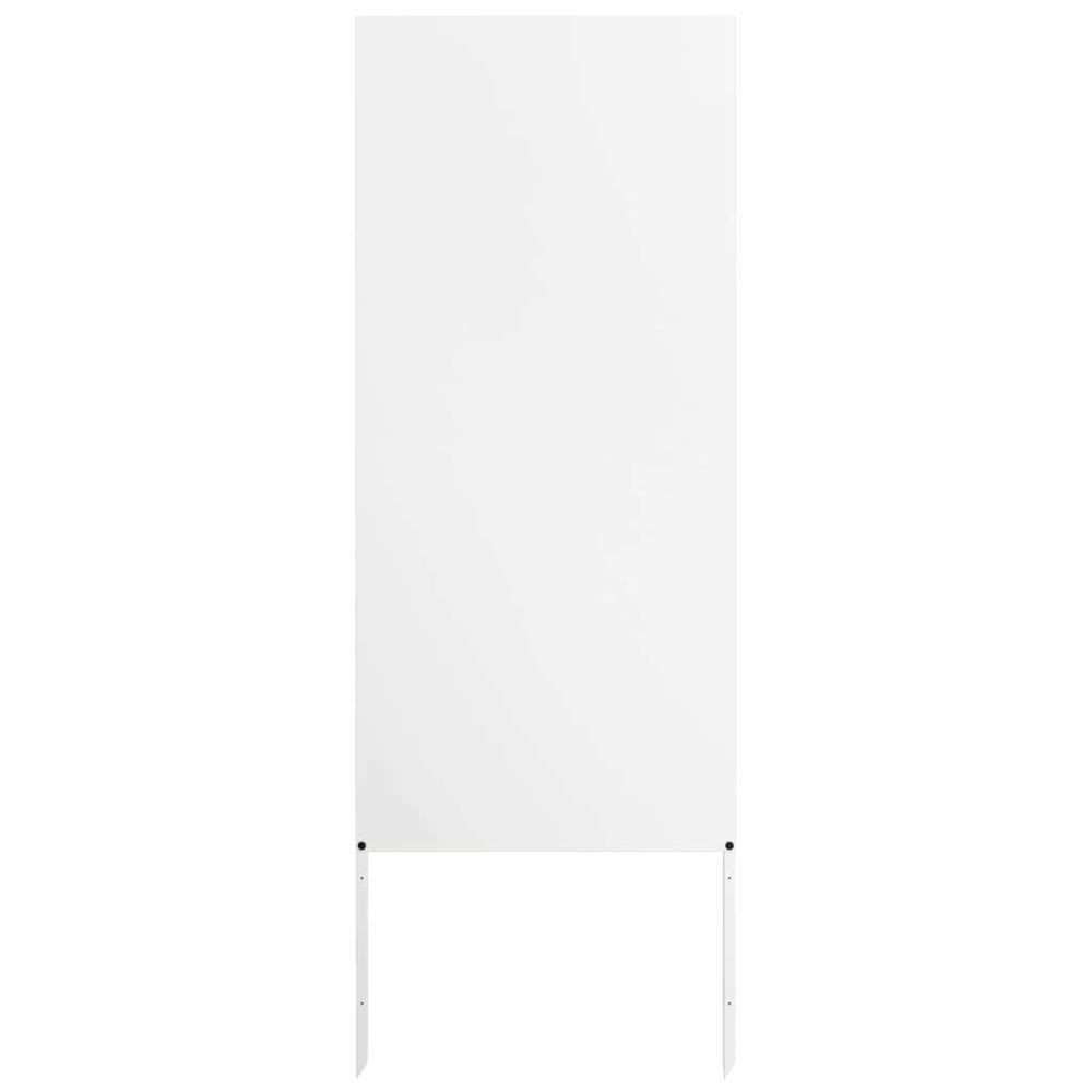 Produktbild för Trädgårds integritetsskärm Vit 50 x 140 cm Kallvalsat stål