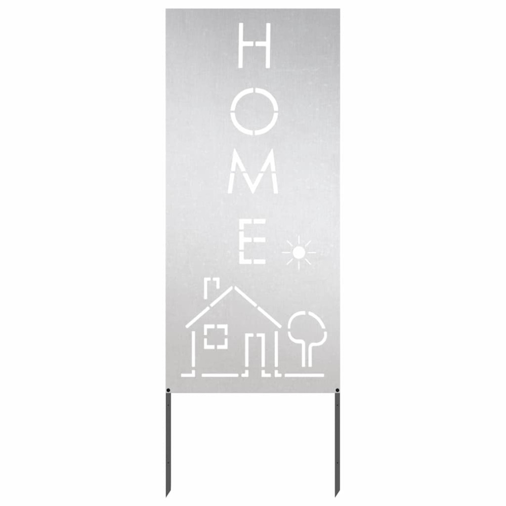 Produktbild för Trädgårds integritetsskärm Silver 50 x 140 cm Rostfritt stål