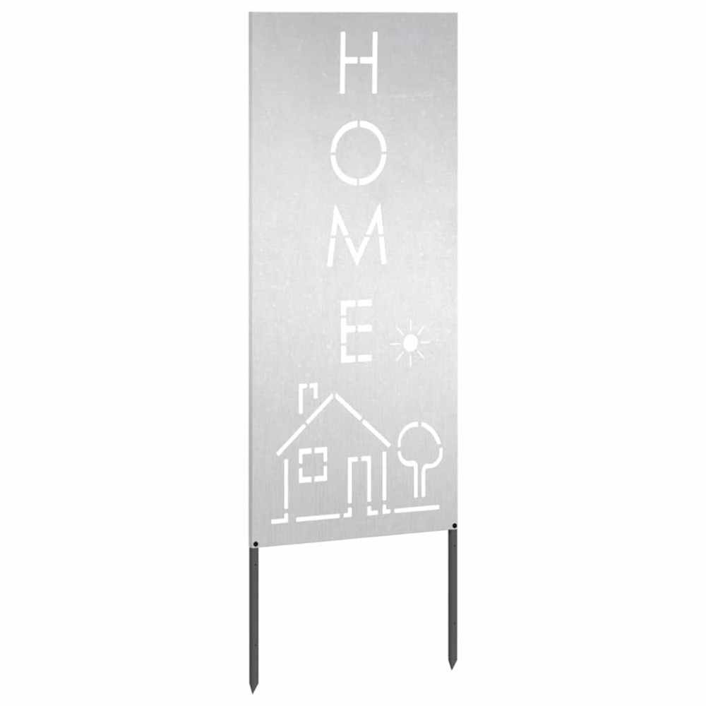 Produktbild för Trädgårds integritetsskärm Silver 50 x 140 cm Rostfritt stål