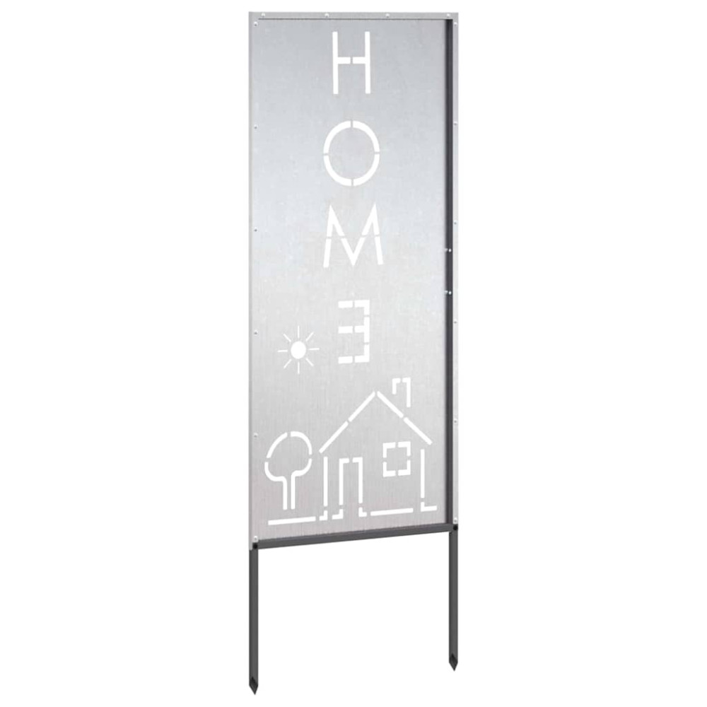 Produktbild för Trädgårds integritetsskärm Silver 50 x 140 cm Rostfritt stål