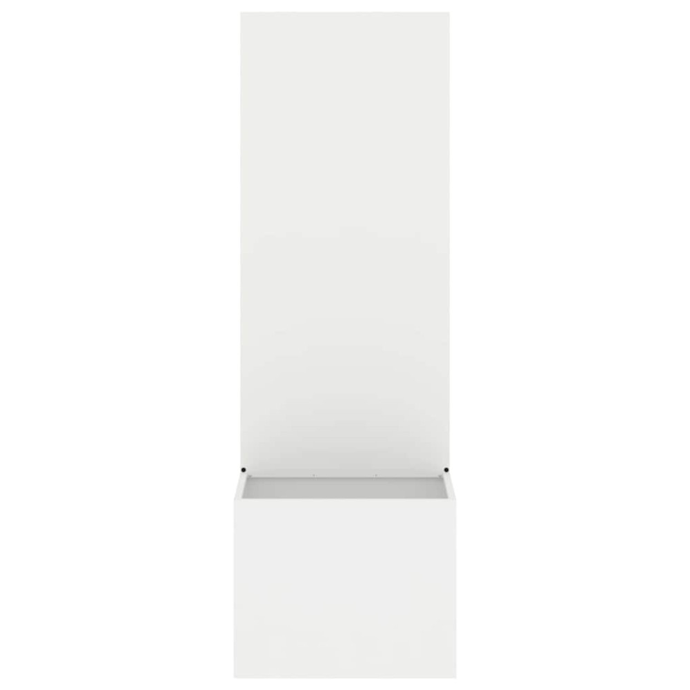 Produktbild för Trädgårds integritetsskärm Vit 50 x 32 x 150 cm Kallvalsat stål