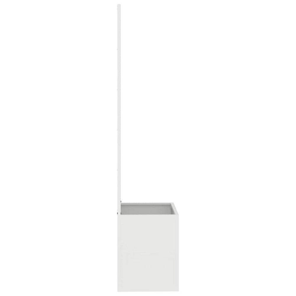 Produktbild för Trädgårds integritetsskärm Vit 50 x 32 x 150 cm Kallvalsat stål
