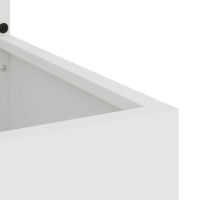Produktbild för Trädgårds integritetsskärm Vit 50 x 32 x 150 cm Kallvalsat stål