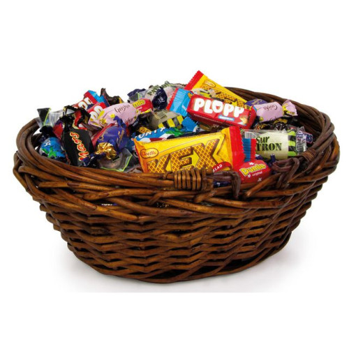 KARAMELLO Godis Presentkorg brun inslaget 1,5kg