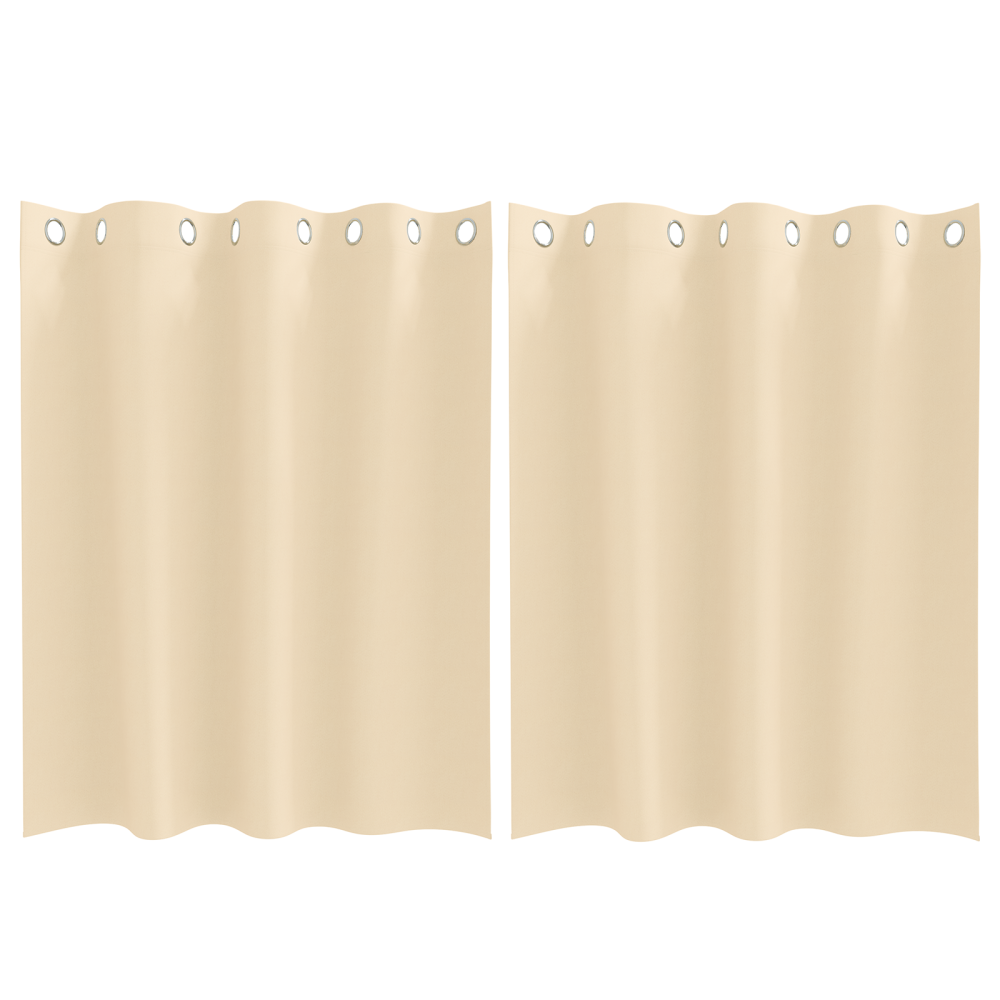 Produktbild för Mörkläggningsgardiner med Ringar 2 pcs Kräm 140 x 140 cm