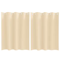 Produktbild för Mörkläggningsgardiner med Ringar 2 pcs Kräm 140 x 140 cm