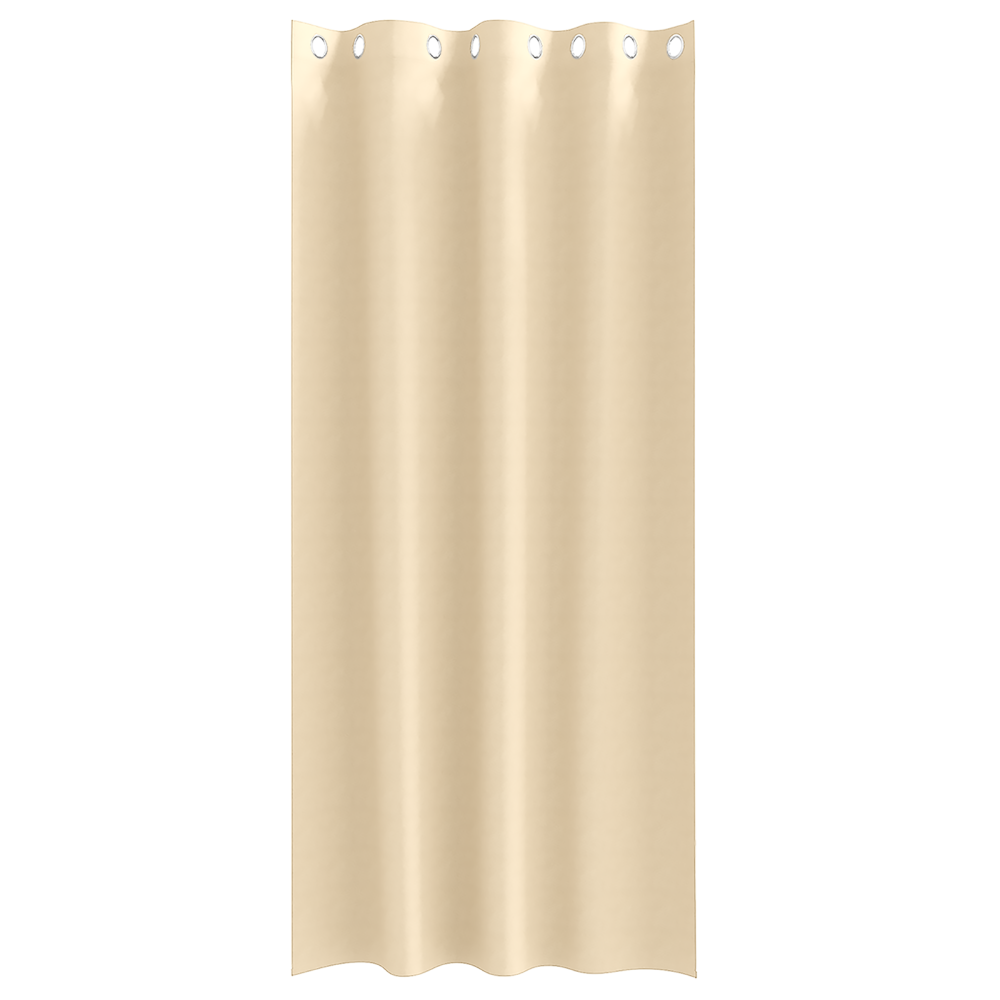Produktbild för Mörkläggningsgardiner med Ringar 2 pcs Kräm 245 x 140 cm