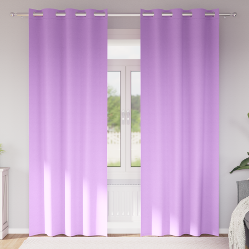 vidaXL Mörkläggningsgardiner med Ringar 2 pcs Lila 245 x 140 cm