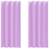 Produktbild för Mörkläggningsgardiner med Ringar 2 pcs Lila 245 x 140 cm