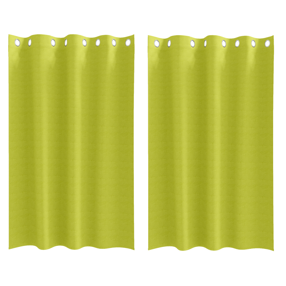 Produktbild för Mörkläggningsgardiner med Ringar 2 pcs Grön 175 x 140 cm