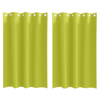 Produktbild för Mörkläggningsgardiner med Ringar 2 pcs Grön 175 x 140 cm