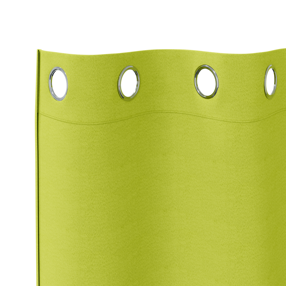 Produktbild för Mörkläggningsgardiner med Ringar 2 pcs Grön 175 x 140 cm