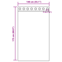 Produktbild för Mörkläggningsgardiner med Ringar 2 pcs Grön 175 x 140 cm