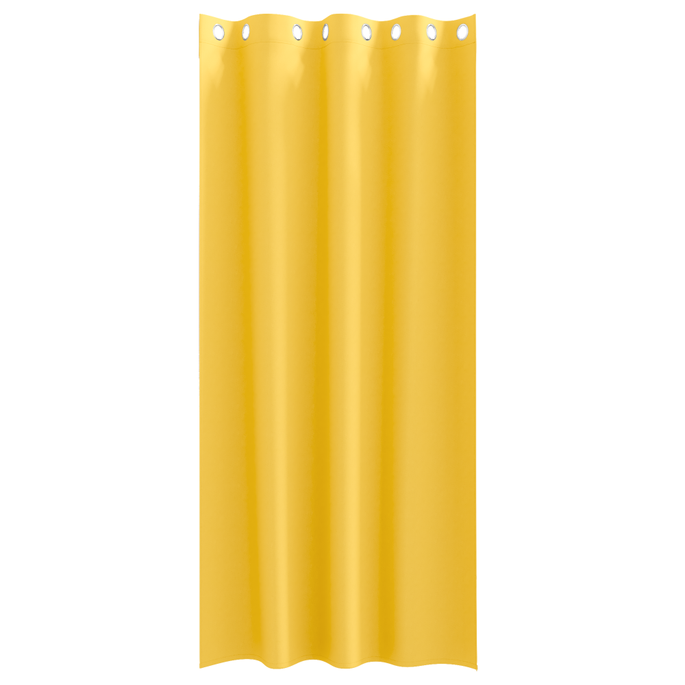 Produktbild för Mörkläggningsgardiner med Ringar 2 pcs Senapsgul 260 x 140 cm