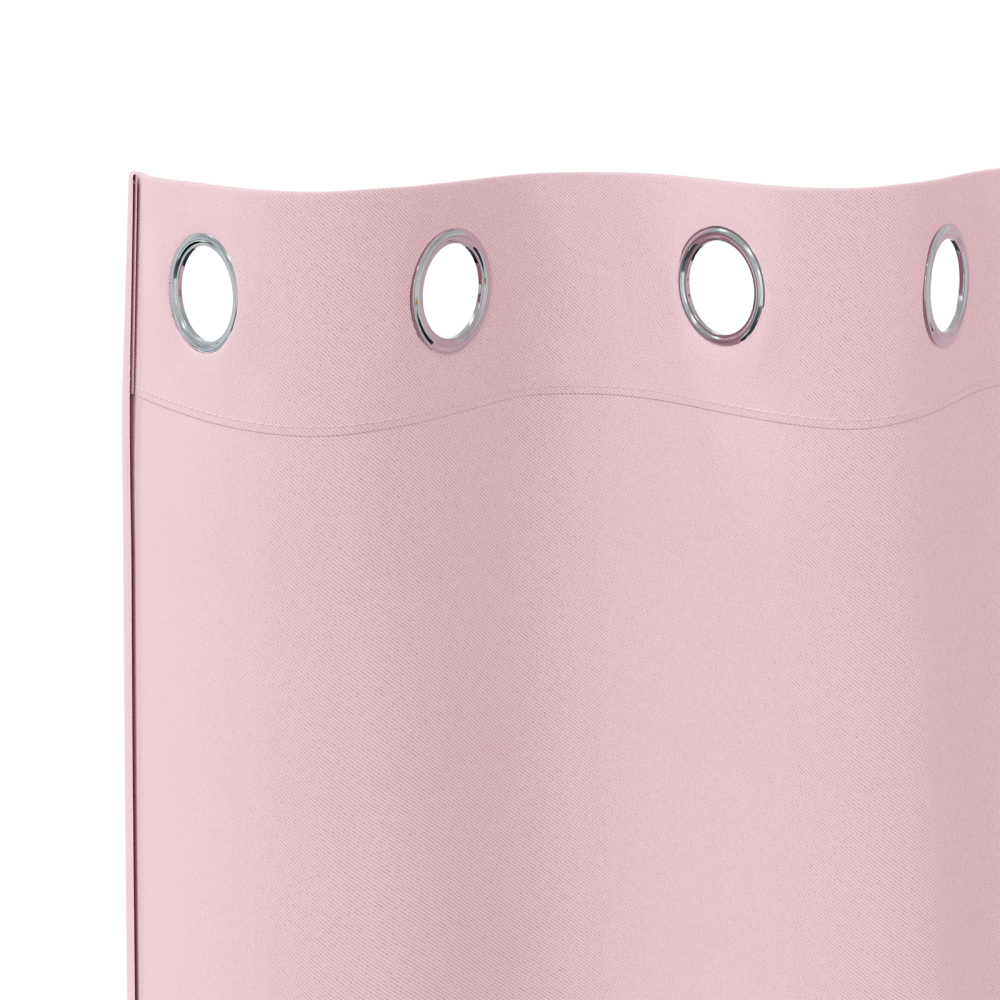 Produktbild för Mörkläggningsgardiner med Ringar 2 pcs Babyrosa 245 x 140 cm