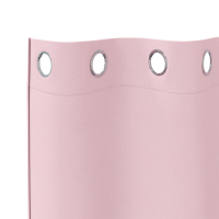 Produktbild för Mörkläggningsgardiner med Ringar 2 pcs Babyrosa 245 x 140 cm