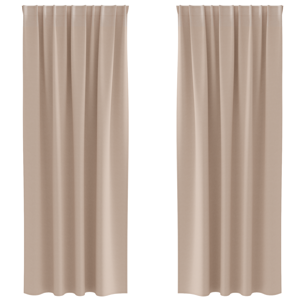 Produktbild för Mörkläggningsgardiner med Ringar 2 pcs Taupe 245 x 140 cm