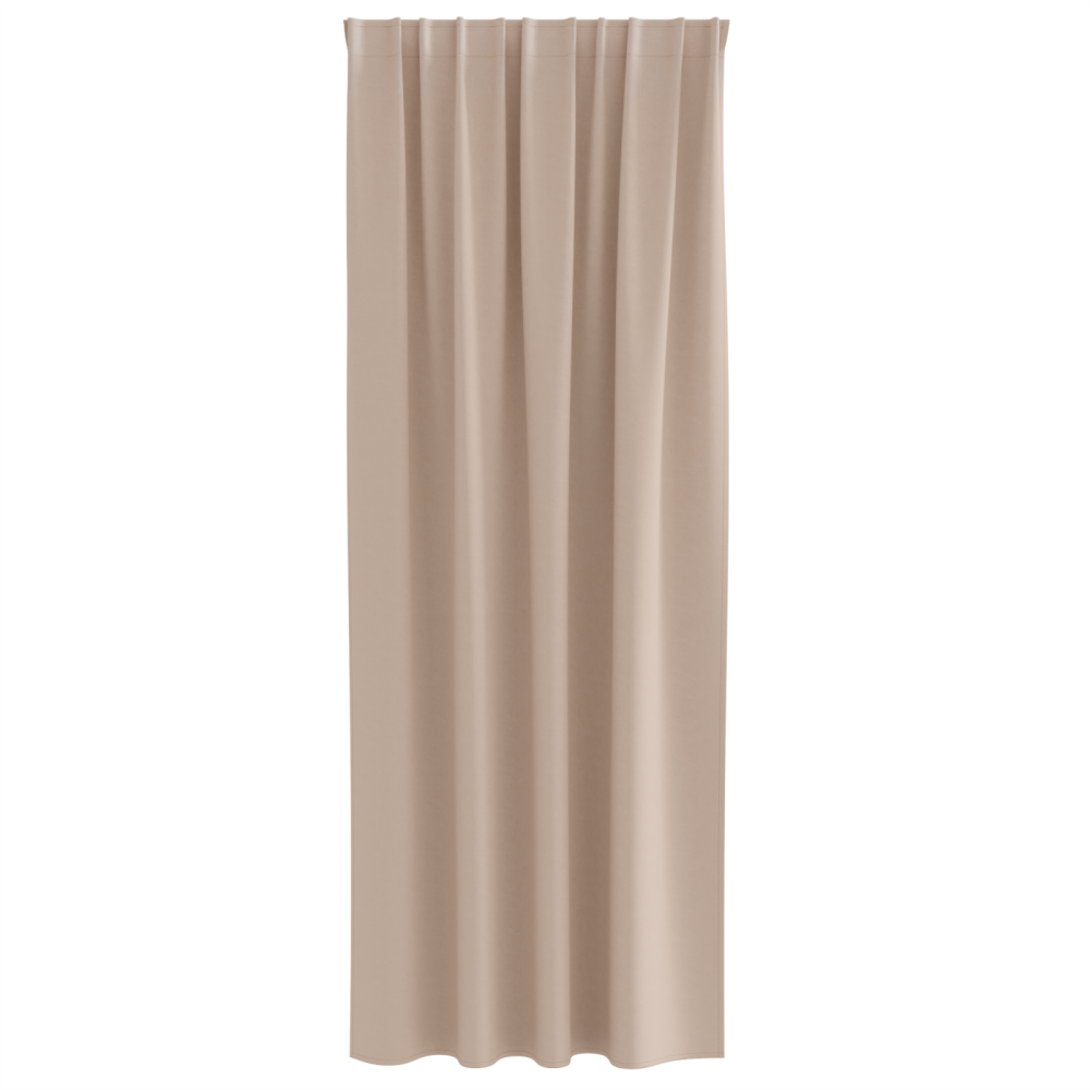 Produktbild för Mörkläggningsgardiner med Ringar 2 pcs Taupe 245 x 140 cm