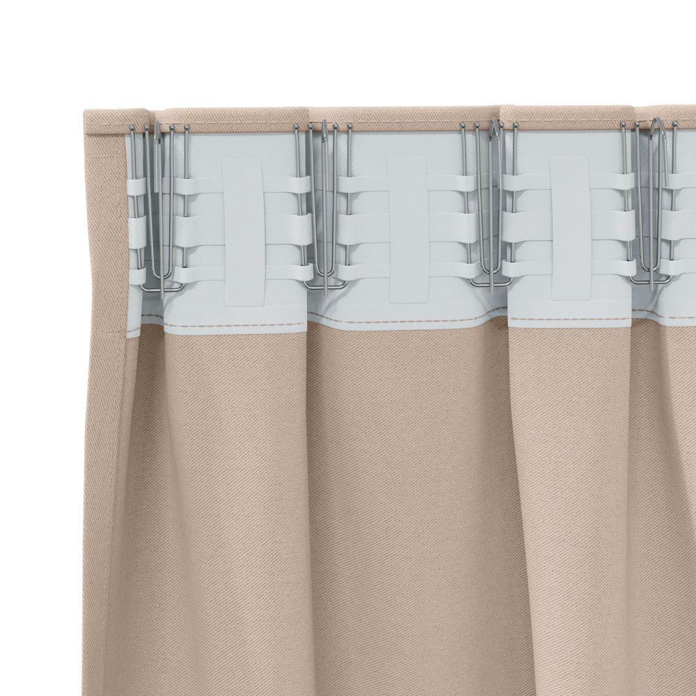 Produktbild för Mörkläggningsgardiner med Ringar 2 pcs Taupe 245 x 140 cm