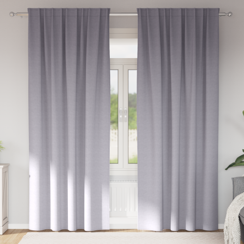vidaXL Mörkläggningsgardiner med Ringar 2 pcs Metallgrå 260 x 140 cm