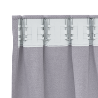 Produktbild för Mörkläggningsgardiner med Ringar 2 pcs Metallgrå 260 x 140 cm