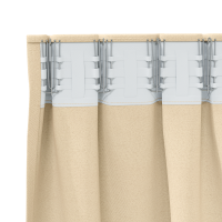 Produktbild för Mörkläggningsgardiner med Ringar 2 pcs Kräm 225 x 140 cm