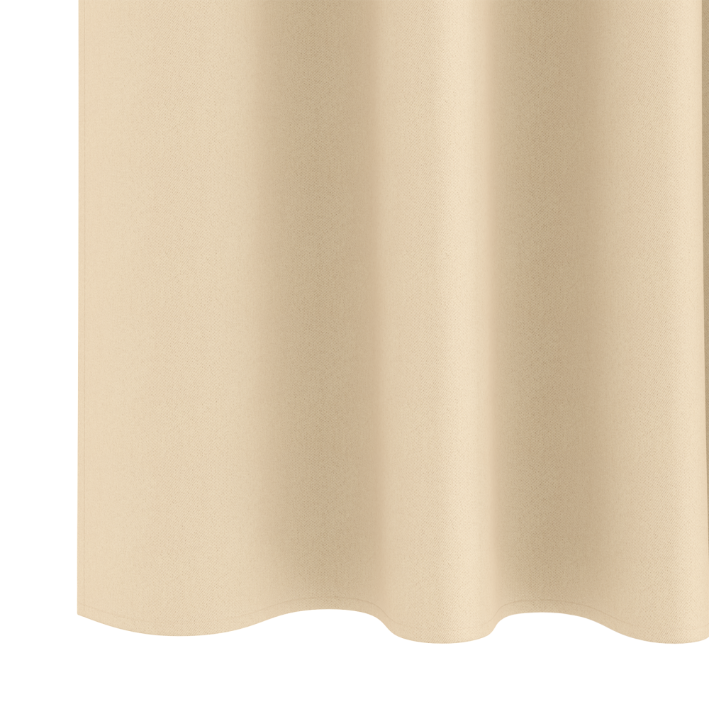 Produktbild för Mörkläggningsgardiner med Ringar 2 pcs Kräm 225 x 140 cm