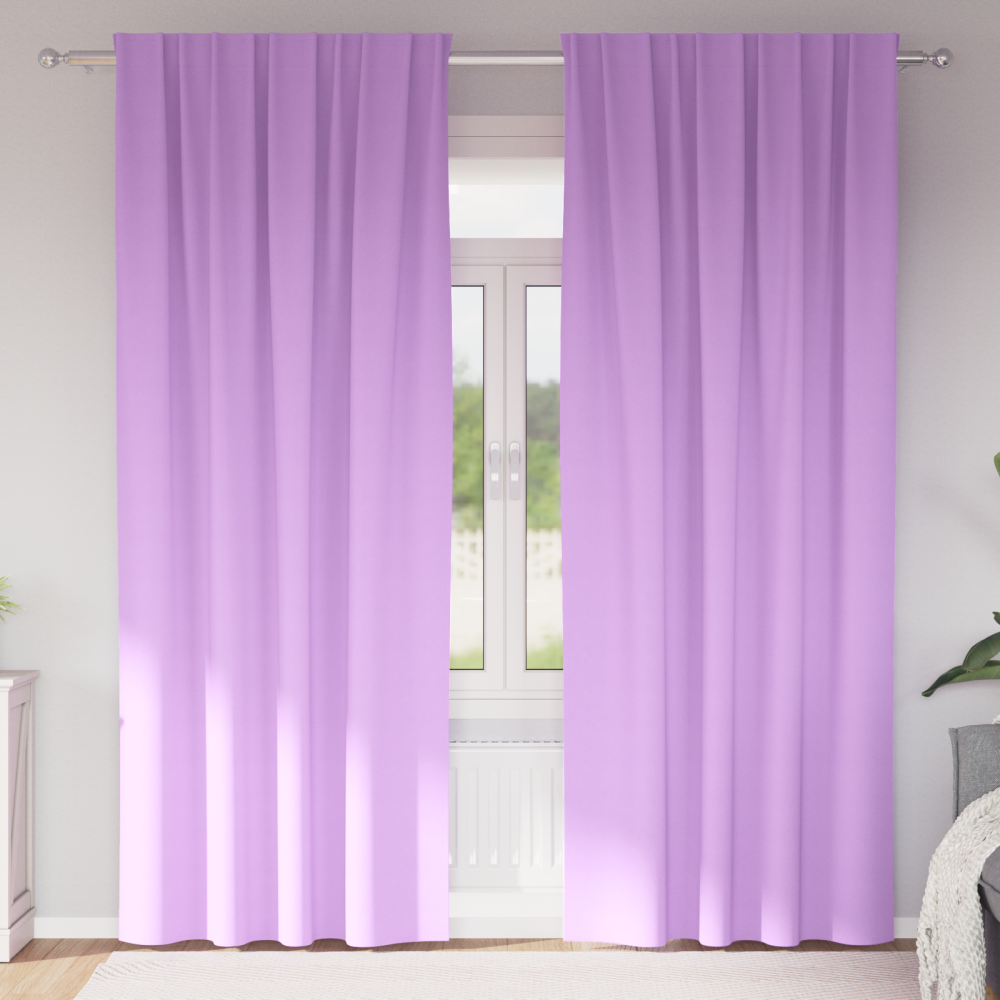 Produktbild för Mörkläggningsgardiner med Ringar 2 pcs Lila 245 x 140 cm