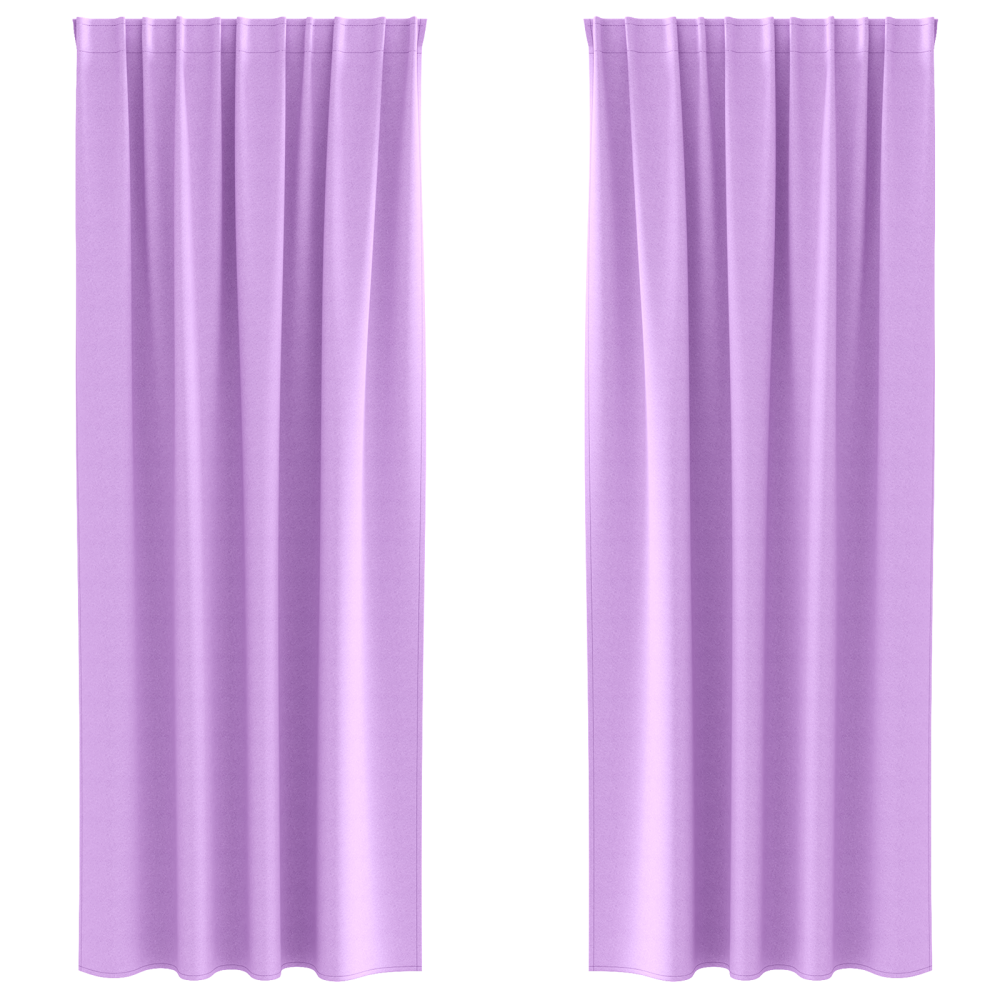 Produktbild för Mörkläggningsgardiner med Ringar 2 pcs Lila 245 x 140 cm