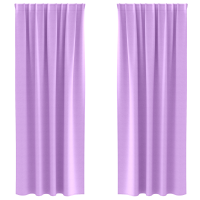 Produktbild för Mörkläggningsgardiner med Ringar 2 pcs Lila 245 x 140 cm