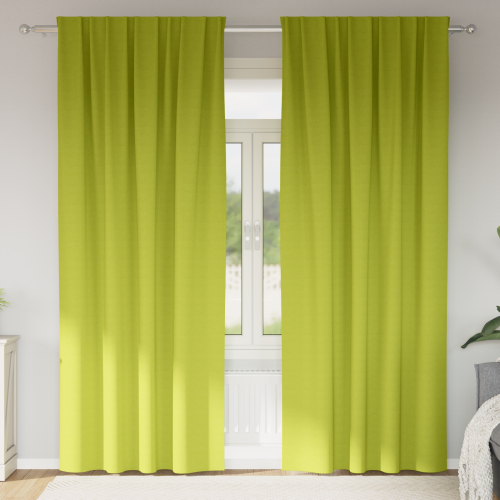 vidaXL Mörkläggningsgardiner med Ringar 2 pcs Grön 225 x 140 cm