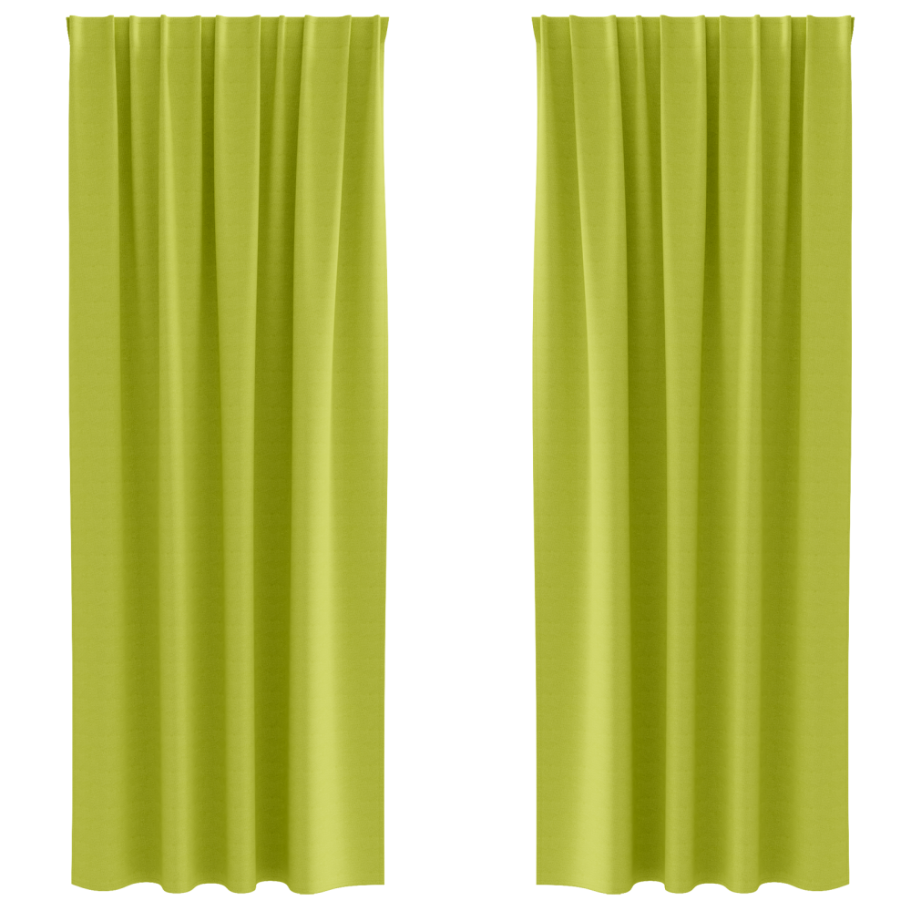 Produktbild för Mörkläggningsgardiner med Ringar 2 pcs Grön 225 x 140 cm