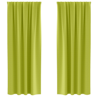 Produktbild för Mörkläggningsgardiner med Ringar 2 pcs Grön 225 x 140 cm