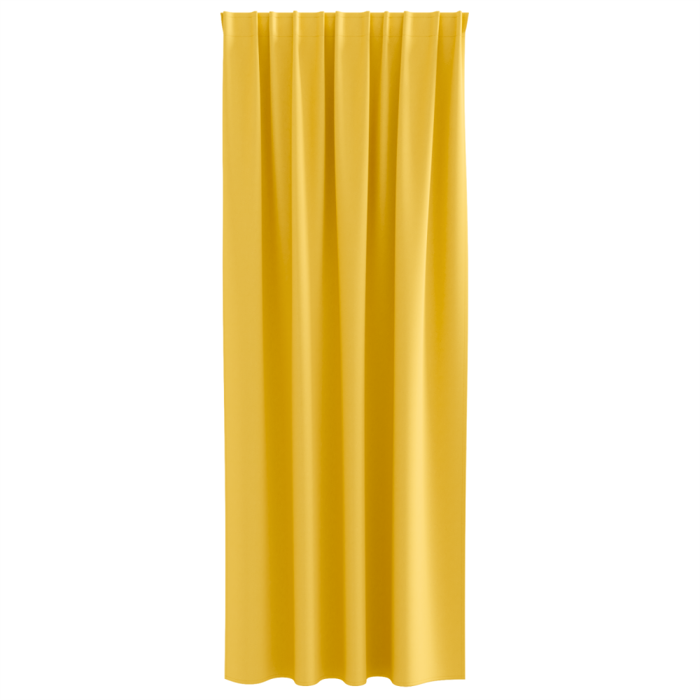 Produktbild för Mörkläggningsgardiner med Ringar 2 pcs Senapsgul 245 x 140 cm