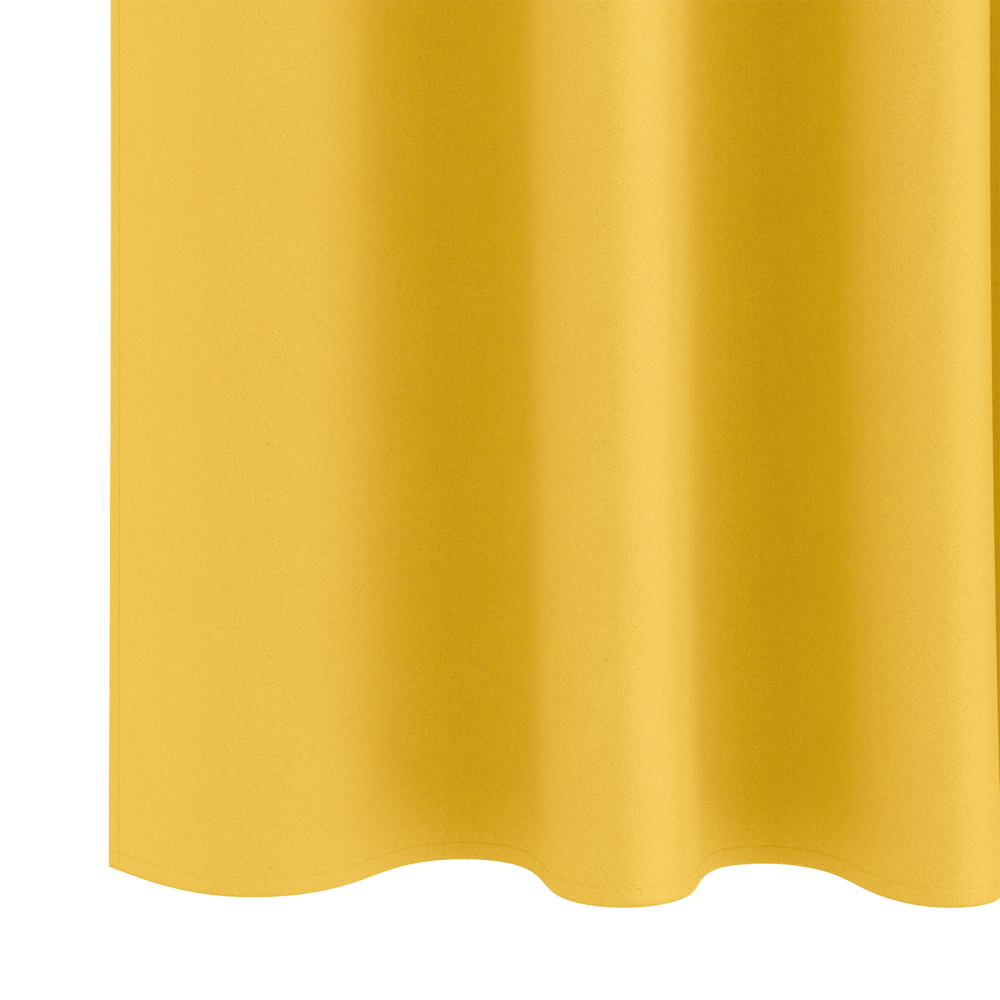 Produktbild för Mörkläggningsgardiner med Ringar 2 pcs Senapsgul 245 x 140 cm