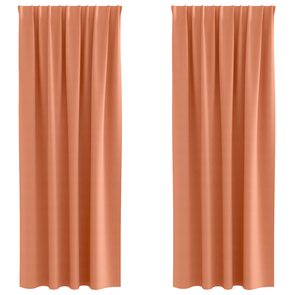Produktbild för Mörkläggningsgardiner med Ringar 2 pcs Terracotta 260 x 140 cm
