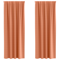 Produktbild för Mörkläggningsgardiner med Ringar 2 pcs Terracotta 260 x 140 cm