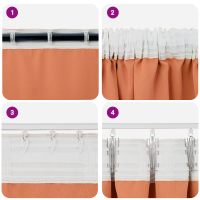 Produktbild för Mörkläggningsgardiner med Ringar 2 pcs Terracotta 260 x 140 cm