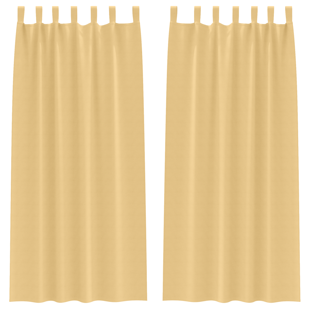 Produktbild för Mörkläggningsgardiner med Ringar 2 pcs Beige 245 x 140 cm