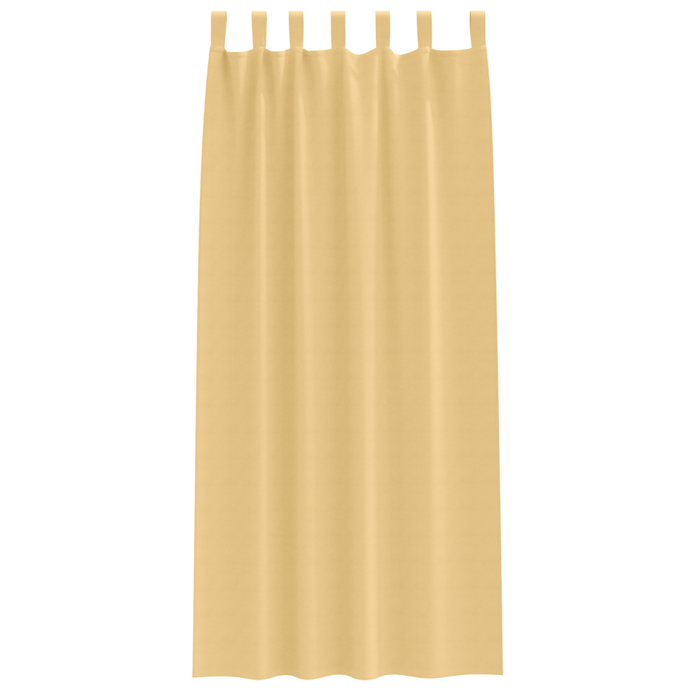 Produktbild för Mörkläggningsgardiner med Ringar 2 pcs Beige 245 x 140 cm