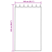 Produktbild för Mörkläggningsgardiner med Ringar 2 pcs Beige 245 x 140 cm
