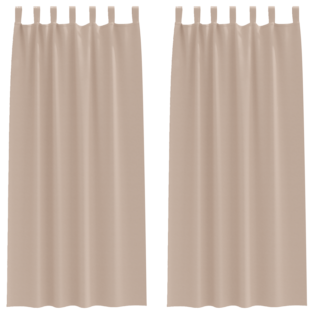 Produktbild för Mörkläggningsgardiner med Ringar 2 pcs Taupe 245 x 140 cm
