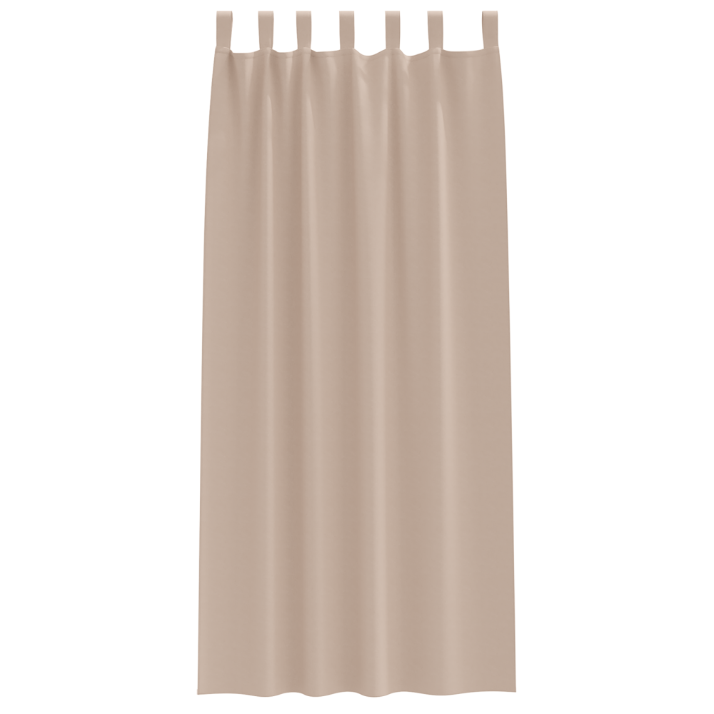 Produktbild för Mörkläggningsgardiner med Ringar 2 pcs Taupe 245 x 140 cm