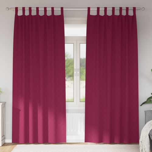 vidaXL Mörkläggningsgardiner med Ringar 2 pcs Vinröd 260 x 140 cm