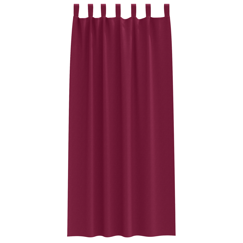 Produktbild för Mörkläggningsgardiner med Ringar 2 pcs Vinröd 260 x 140 cm