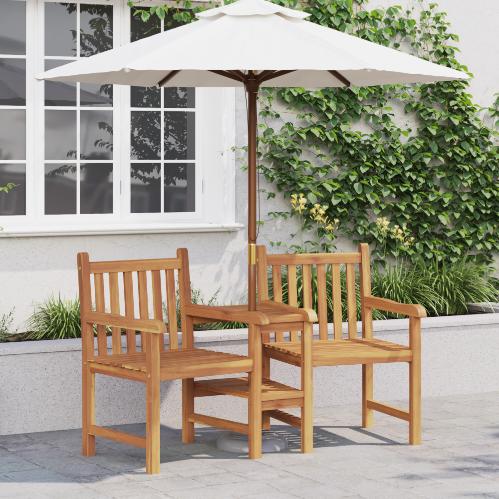Produktbild för Trädgårds utomhusstolar 152 x 63 x 89 cm Massivt teakträ