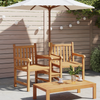 Produktbild för Trädgårds utomhusstolar 152 x 63 x 89 cm Massivt teakträ
