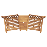 Produktbild för Trädgårds utomhusstolar 152 x 63 x 89 cm Massivt teakträ