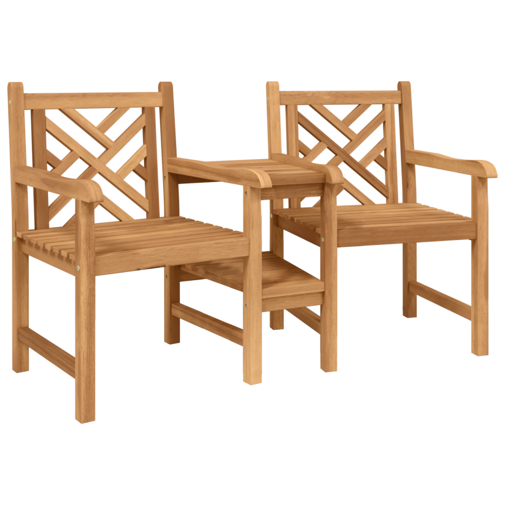 Produktbild för Trädgårds utomhusstolar 152 x 63 x 89 cm Massivt teakträ